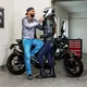 Męskie jeansowe spodnie motocyklowe W-TEC Shiquet z ochraniaczami - Ciemny niebieski