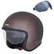 Kask motocyklowy W-TEC Valkorne Marron ∙ homologacja ECE 22.06 ∙ wyjmowana wyściółka ∙ szybkozłączka ∙ do okularów - mocna kawa - mocna kawa
