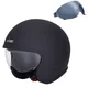 Kask motocyklowy otwarty W-TEC Valkorne Noir ∙ blenda przeciwsłoneczna ∙ wysokie bezpieczeństwo ECE ∙ wydajna wentylacja - Czarny matowy