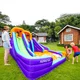 Dmuchany zamek dla dzieci inSPORTline AirMyFun Double Slide ∙ podwójna zjeżdżalnia ∙ ścianka wspinaczkowa ∙ basen wodny ∙ wspinaczka ∙ armatka wodna