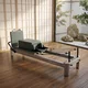 Reformer do pilatesu inSPORTline Oquiler ∙ system sprężynowy ∙ nośność 150 kg ∙ rama aluminiowa ∙ box w zestawie - Różowy - Zielony-niebieski