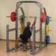 Wielofunkcyjny stojak treningowy pod sztangę Body-Solid SMR1000 ∙ heavy-duty rack ∙ haki bezpieczeństwa ∙ drążek górny