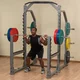 Wielofunkcyjny stojak treningowy pod sztangę Body-Solid SMR1000 ∙ heavy-duty rack ∙ haki bezpieczeństwa ∙ drążek górny