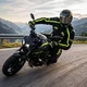 Męska kurtka motocyklowa W-TEC Tonkawo ∙ wypinana podpinka ∙ ochraniacze CE ∙ slidery karbonowe ∙ garb aerodynamiczny ∙ wodoodporna - Czarny-fluo