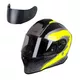 Kask motocyklowy W-TEC Integra Graphic + wizjer - Czarno-biały - Czarno-zielony