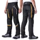 Męskie letnie spodnie motocyklowe W-TEC Toranio - Czarno-żółty