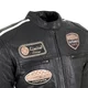 Męska skórzana kurtka motocyklowa W-TEC Sheawen Black - Czarny