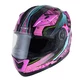 Kask motocyklowy z blendą Flip-Up W-TEC Pezzon Magenta - Różowo-czarny