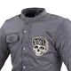Męska kurtka motocyklowa W-TEC Black Heart Garage Built Jacket ∙ Ochraniacze CE ∙ Kaptur odpinany - Ciemny szary