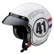 Kask motocyklowy otwarty W-TEC Café Racer - 3 sposoby surfowania w kolorze brązowym - French 41-