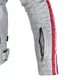 Męska kurtka motocyklowa W-TEC 91 Cordura - biała z czerwono-niebieskim paskiem