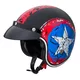 Kask motocyklowy otwarty W-TEC Café Racer - 3 sposoby surfowania w kolorze brązowym - Wielka gwiazda