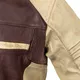 Męska skórzana kurtka motocyklowa W-TEC Retro - czarno-brązowo-beżowy