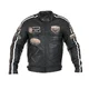 Męska skórzana kurtka motocyklowa W-TEC Sheawen Black - Czarny - Czarny