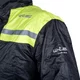 Płaszcz przeciwdeszczowy motocyklowy W-TEC Nowet ∙ lekki ∙ elementy odblaskowe ∙ regulowane mankiety ∙ siateczkowa podszewka ∙ chowany kaptur - Czarny-fluo