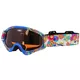 Dziecięce gogle snowboardowe WORKER Sterling z grafiką  ∙ ochrona UV ∙ anti-fog ∙ wentylacja ∙ elastyczny pasek ∙ dla dzieci - Z12_NIEBIESKI - niebieska grafika