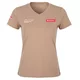 Koszulka damska inSPORTline Signature ∙ 100% bawełna ∙ wygodny krój ∙ duże logo na plecach - mocca
