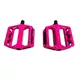 Pedały rowerowe aluminiowe Crussis Wellgo - Turkusowy - Magenta