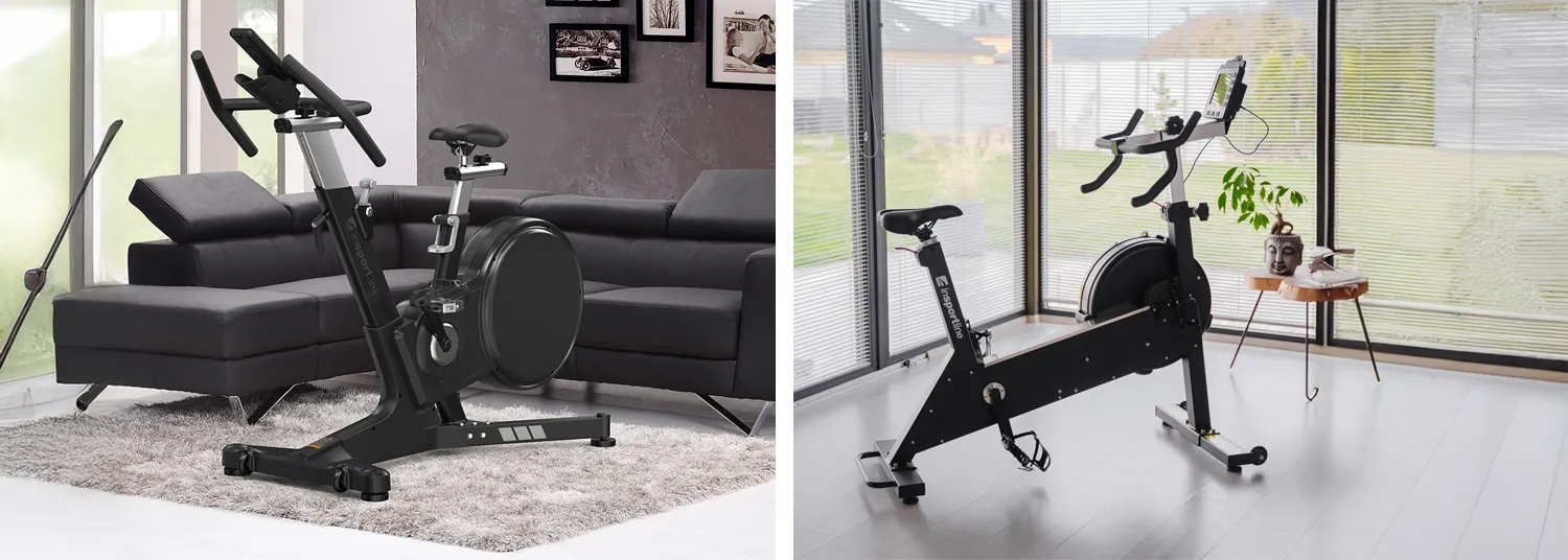 Trening na rowerze spinningowym inSPORTline